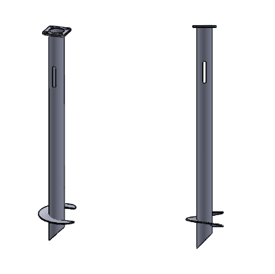 6.625 x 8 helical pile Camera Poles